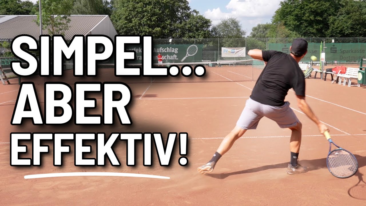 Sven Bendlin demonstriert Taktische Grundregeln auf dem Tennisplatz
