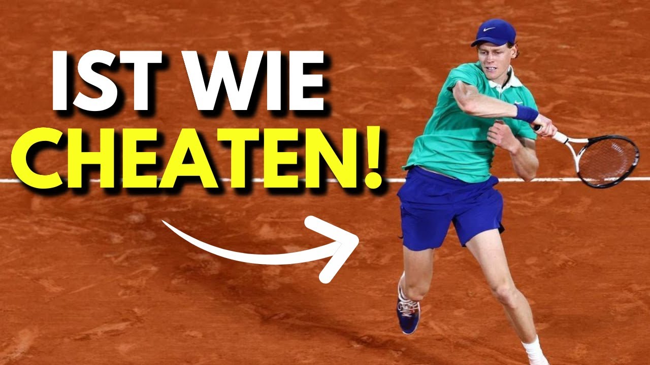 Sven Bendlin demonstriert Vorhand-Technik auf dem Tennisplatz