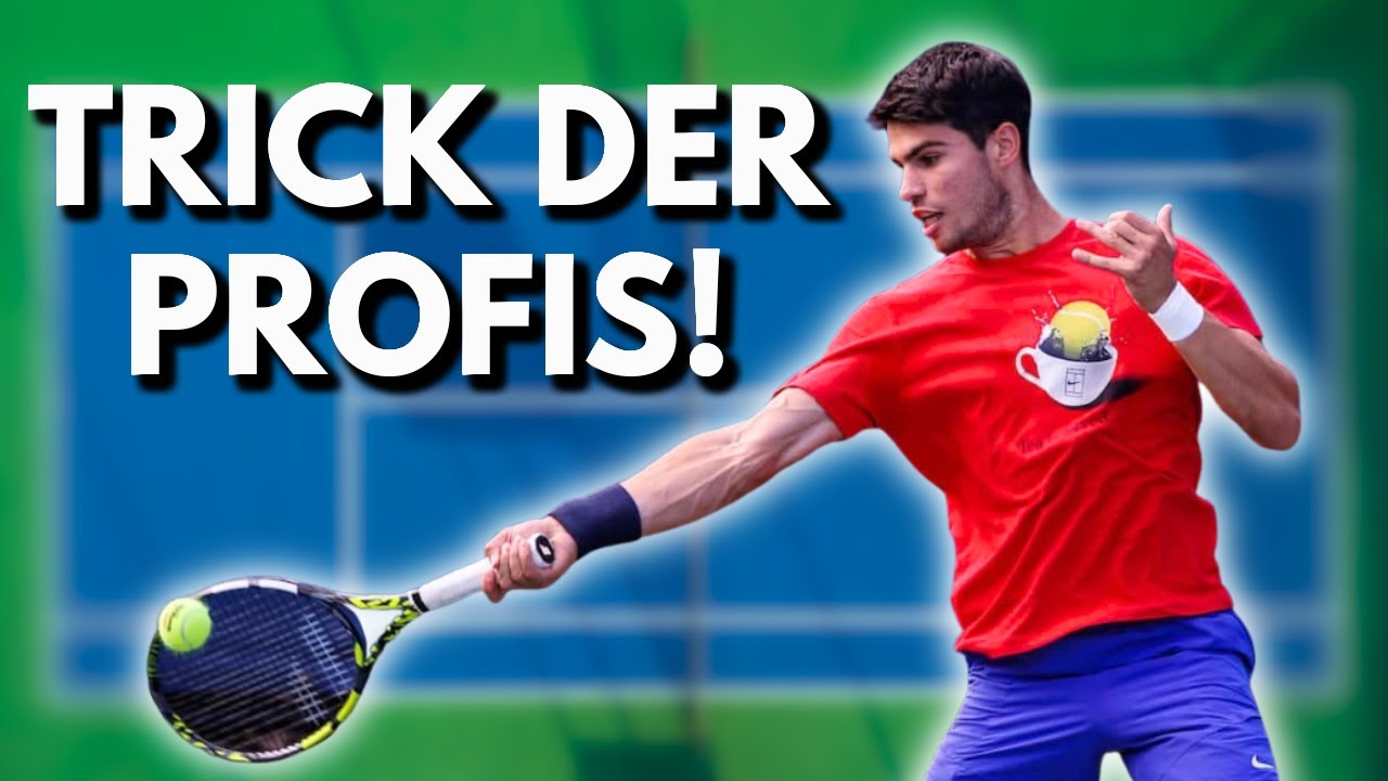 Sven Bendlin demonstriert Vorhand der Profis auf dem Tennisplatz