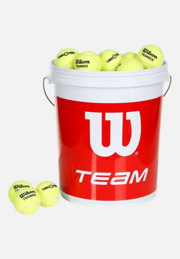 Wilson Wilson Tennisball Team W Trainer - 72 Tennisbälle - Drucklose Bälle - (72er Eimer)
