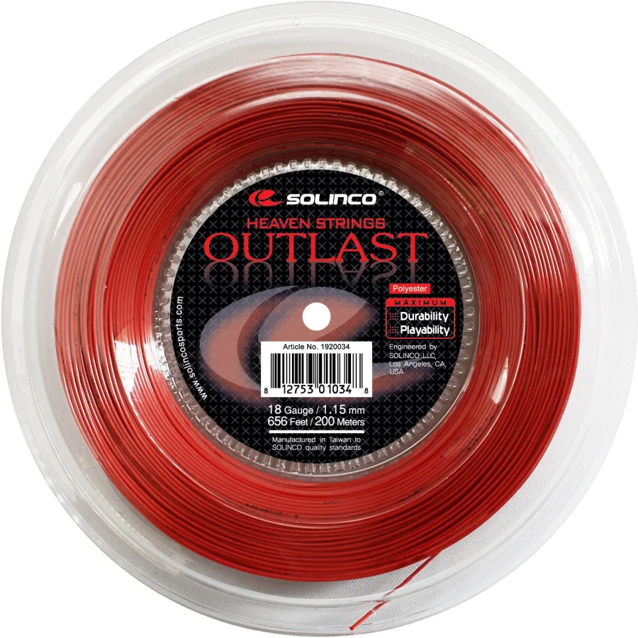 Solinco Outlast Saitenrolle 200m-Rot