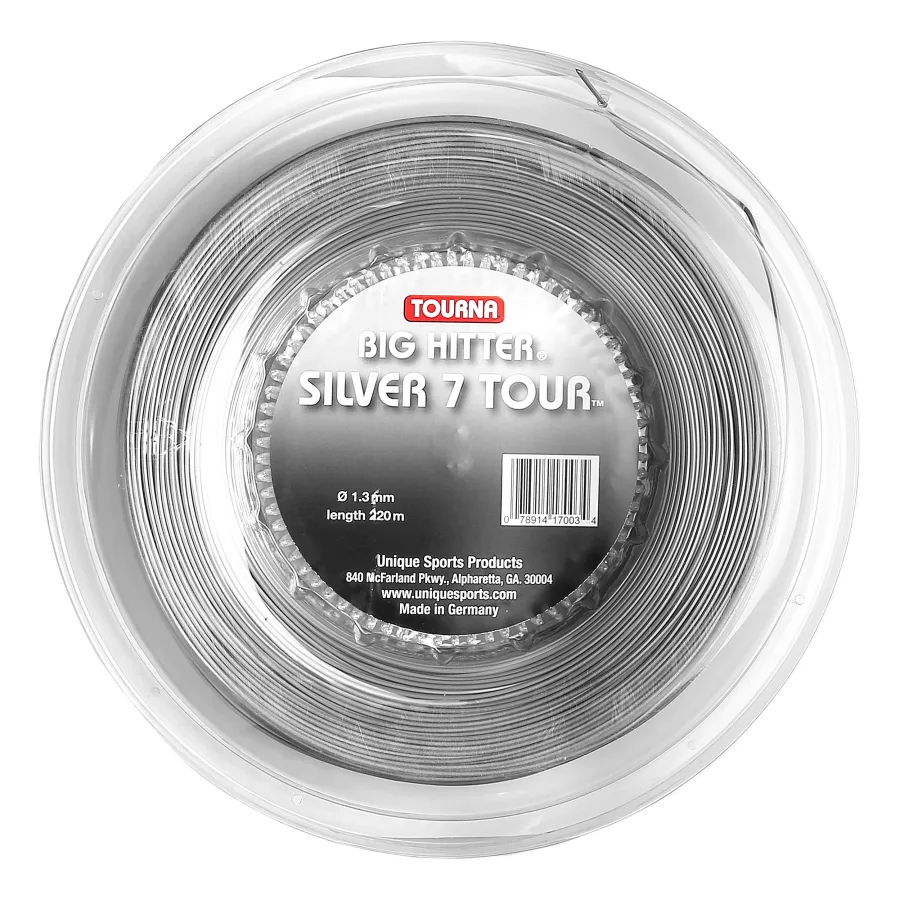 Tourna Silver7 Tour Saitenrolle 220m-Silber