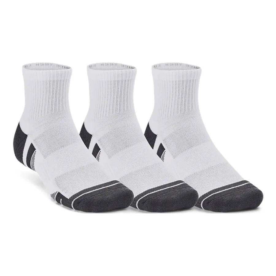 Under Armour Performance Tech Quarter Tennissocken 3er Pack-Weiß