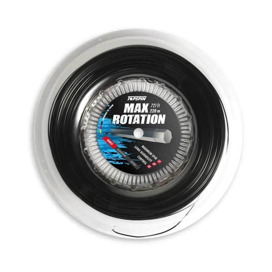 Topspin Cyber MAXation Heptagonal Saitenrolle 220m-Schwarz