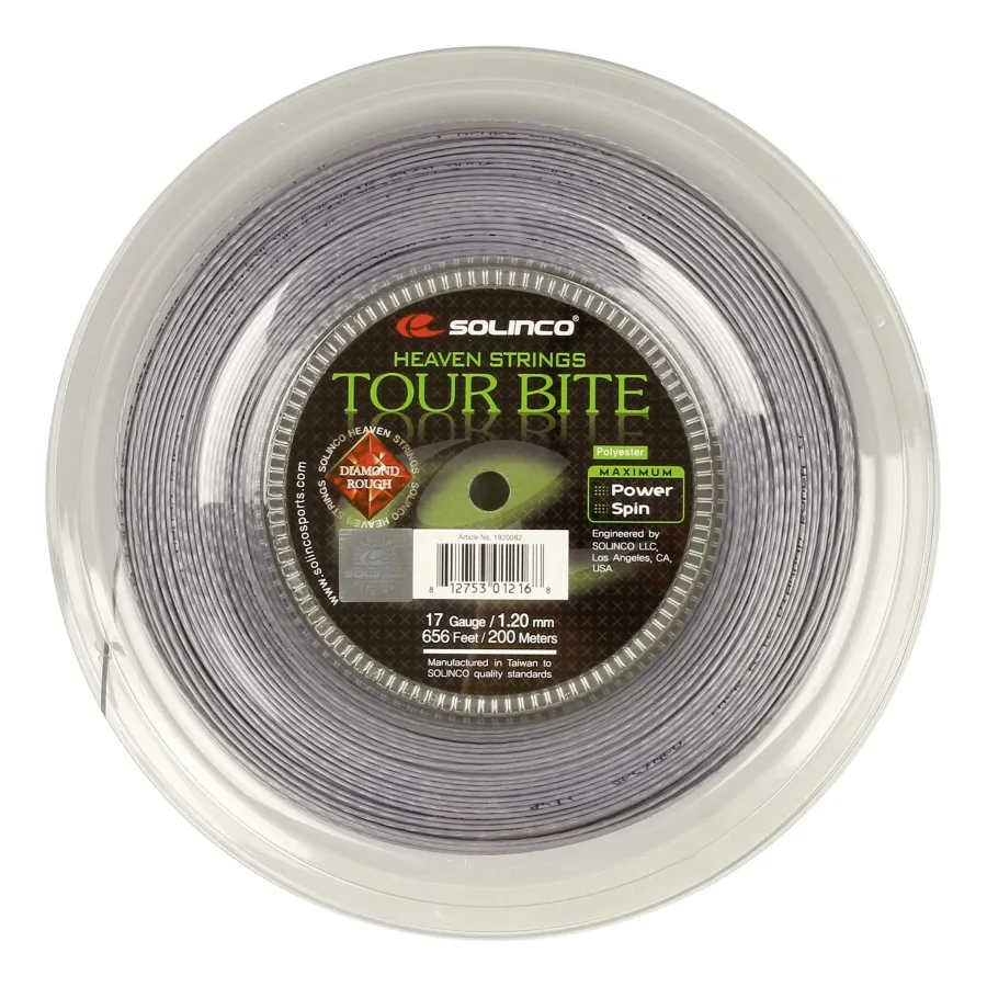 Solinco Tour Bite Diamond Rough Saitenrolle 200m-Silber