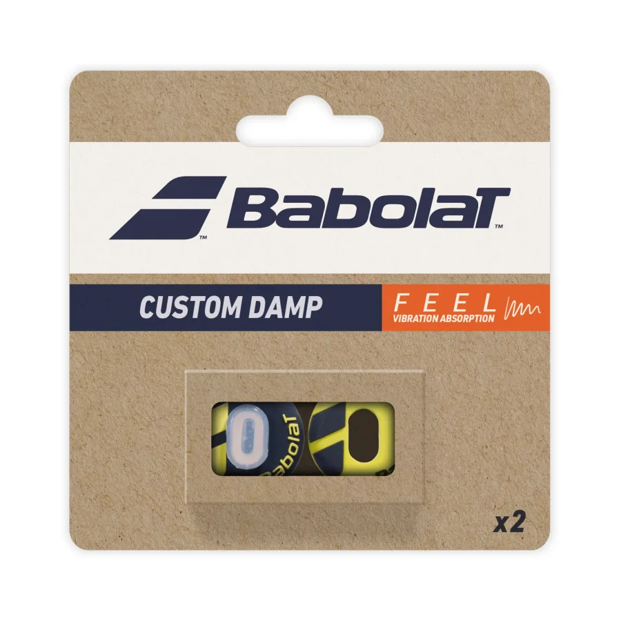 Babolat Custom Damp Dämpfer 2er Pack-Schwarz,Gelb