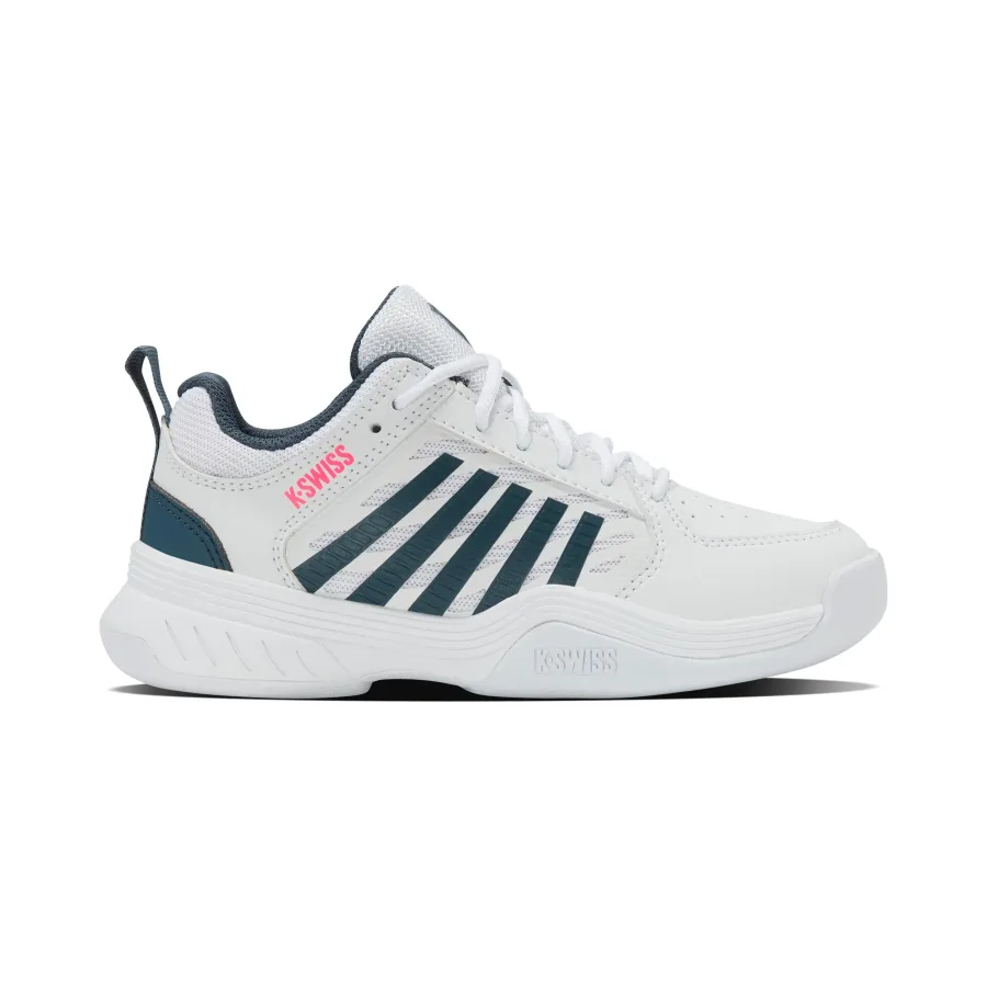 K-Swiss Court Express 2 Teppichschuh Kinder - weiß, petrol