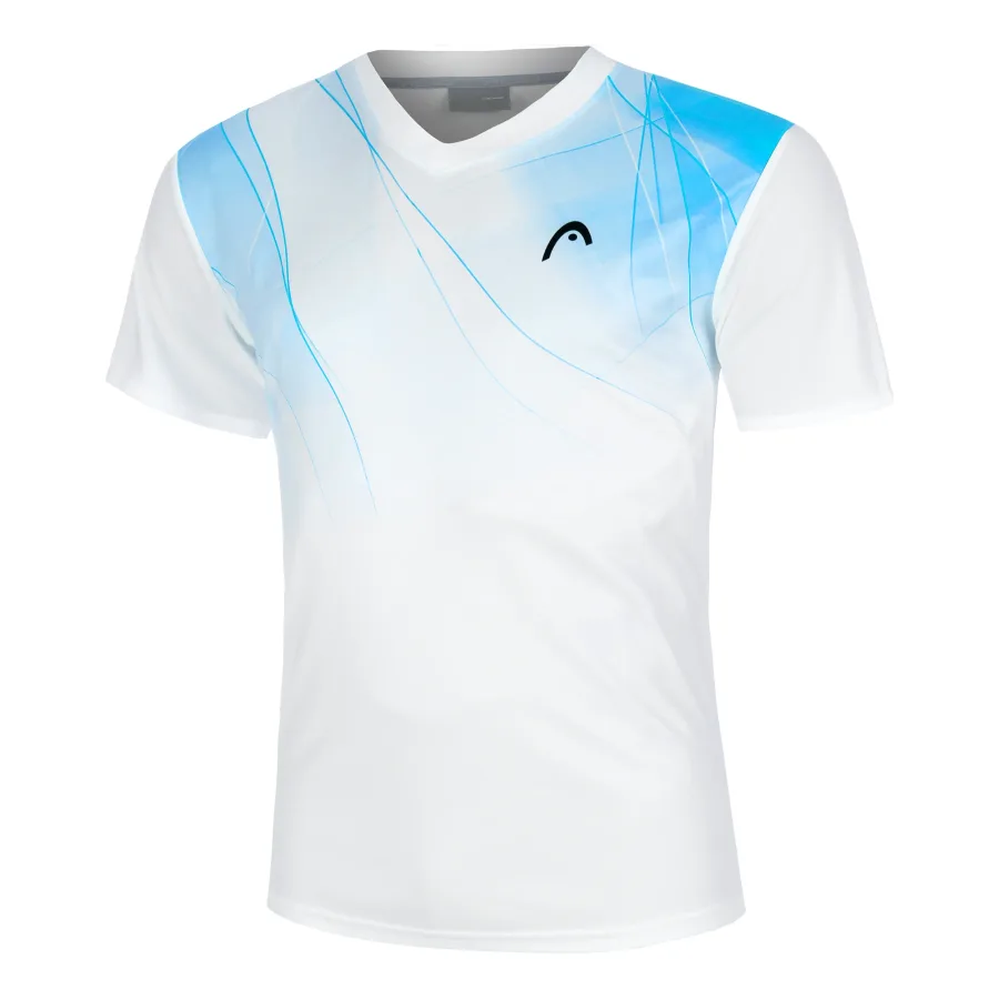 HEAD Topspin T-Shirt Herren-Weiß,Hellblau