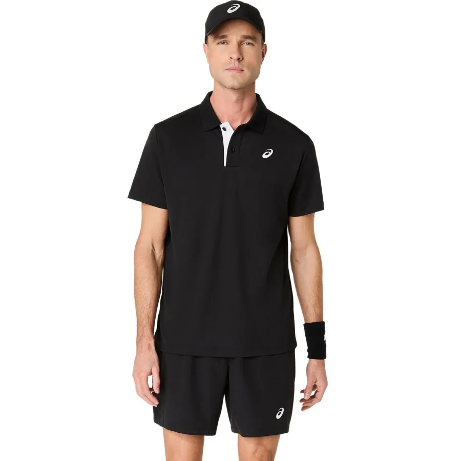 ASICS Court Polo Herren-schwarz