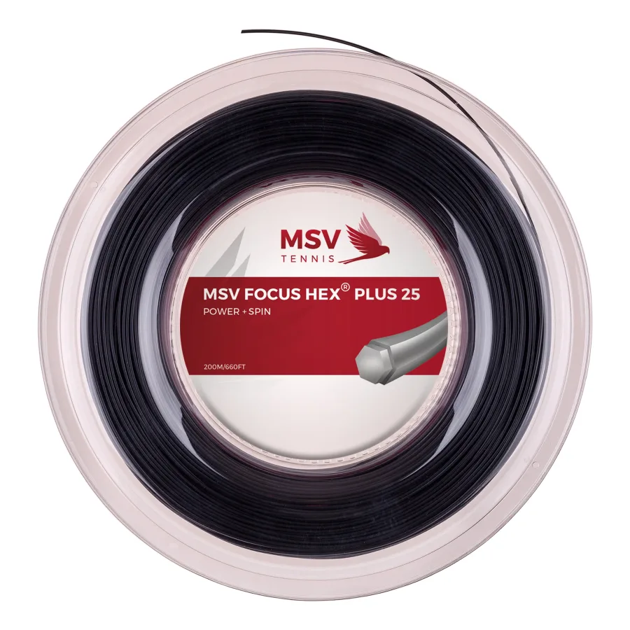 MSV Focus-HEX Plus 25 Saitenrolle 200m-Schwarz