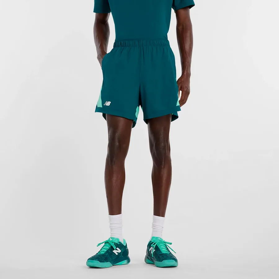 New Balance Tournament Novelty Shorts Herren-petrol, weiß