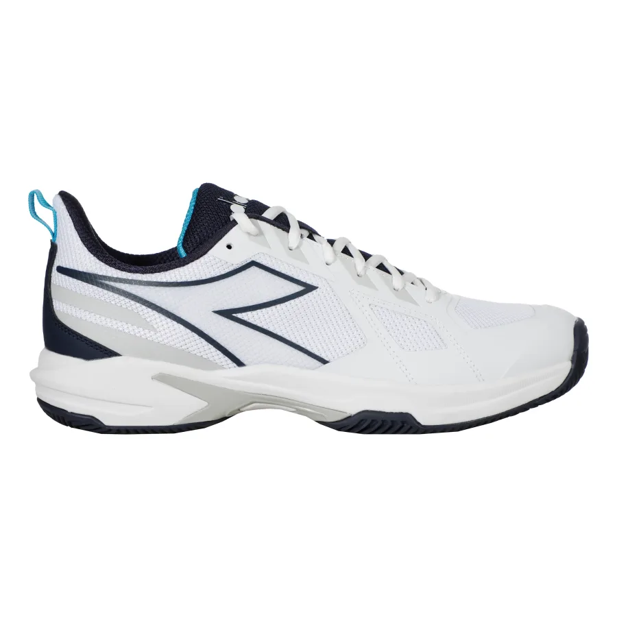 Diadora Trofeo 3 Sandplatzschuh Herren-Weiß,Dunkelblau