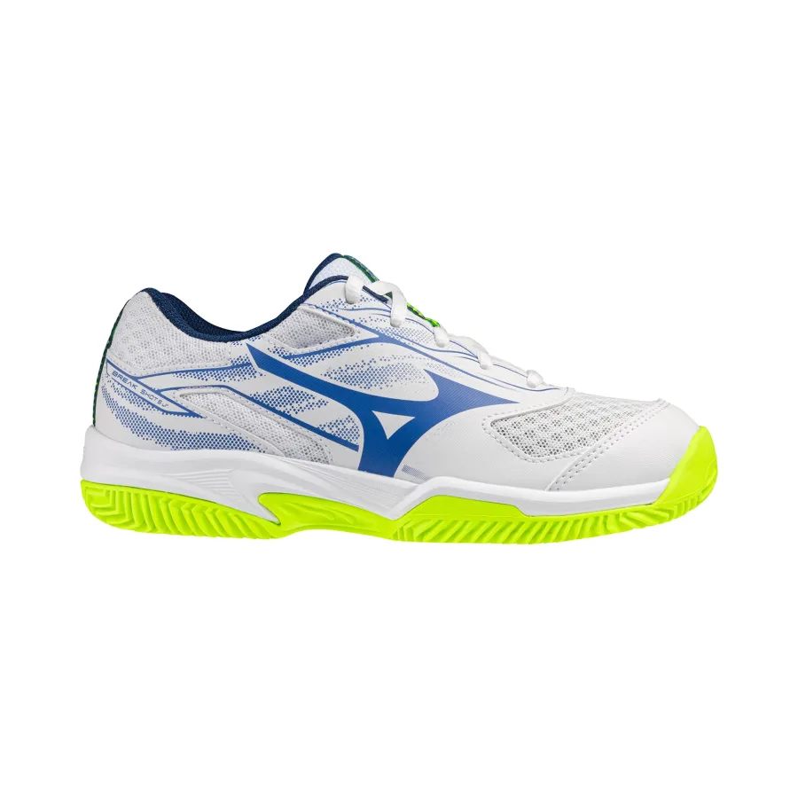 Mizuno Break Shot 5 Sandplatzschuh Kinder - weiß, limette