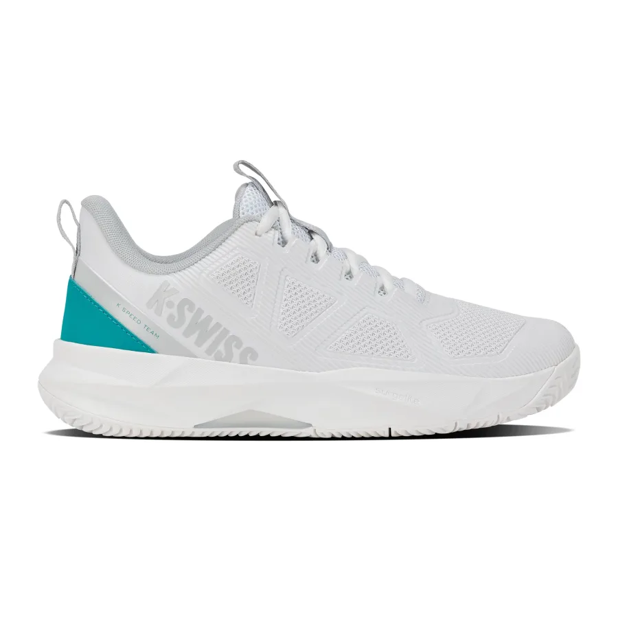K-Swiss K-Speed Team Sandplatzschuh Damen - weiß, türkis