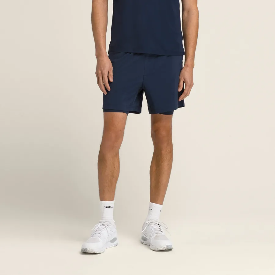 Wilson Doubleday 7inch Lined Shorts Herren-Dunkelblau