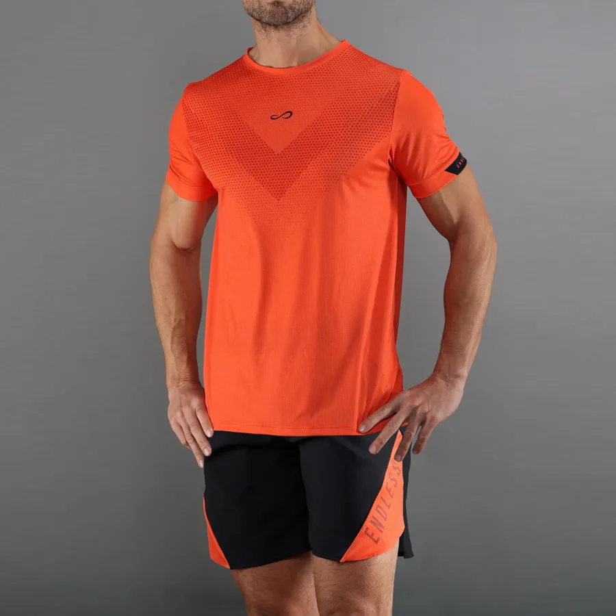 Endless ACE PEAK T-Shirt Herren - orange, schwarz