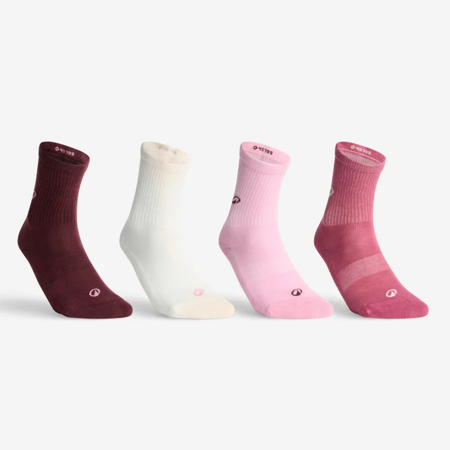 Decathlon Tennissocken High 4er Pack - RS300 rosa/weiß