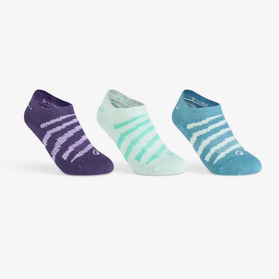Decathlon Kinder Tennissocken Low 3er Pack - RS 160 grün/violett