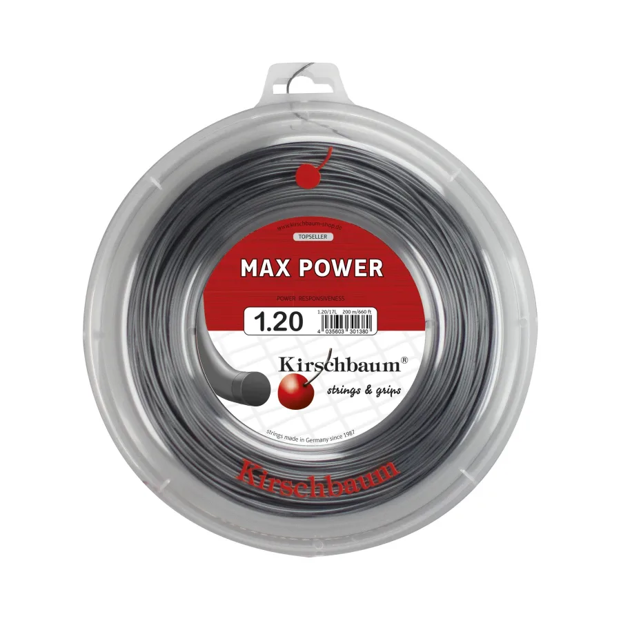 Kirschbaum Kirschbaum Max Power Saitenrolle 200m - Anthrazit