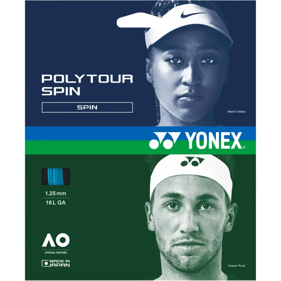 Yonex YONEX - Polytour Spin 1,25 12m Tennissaite cobalt blau