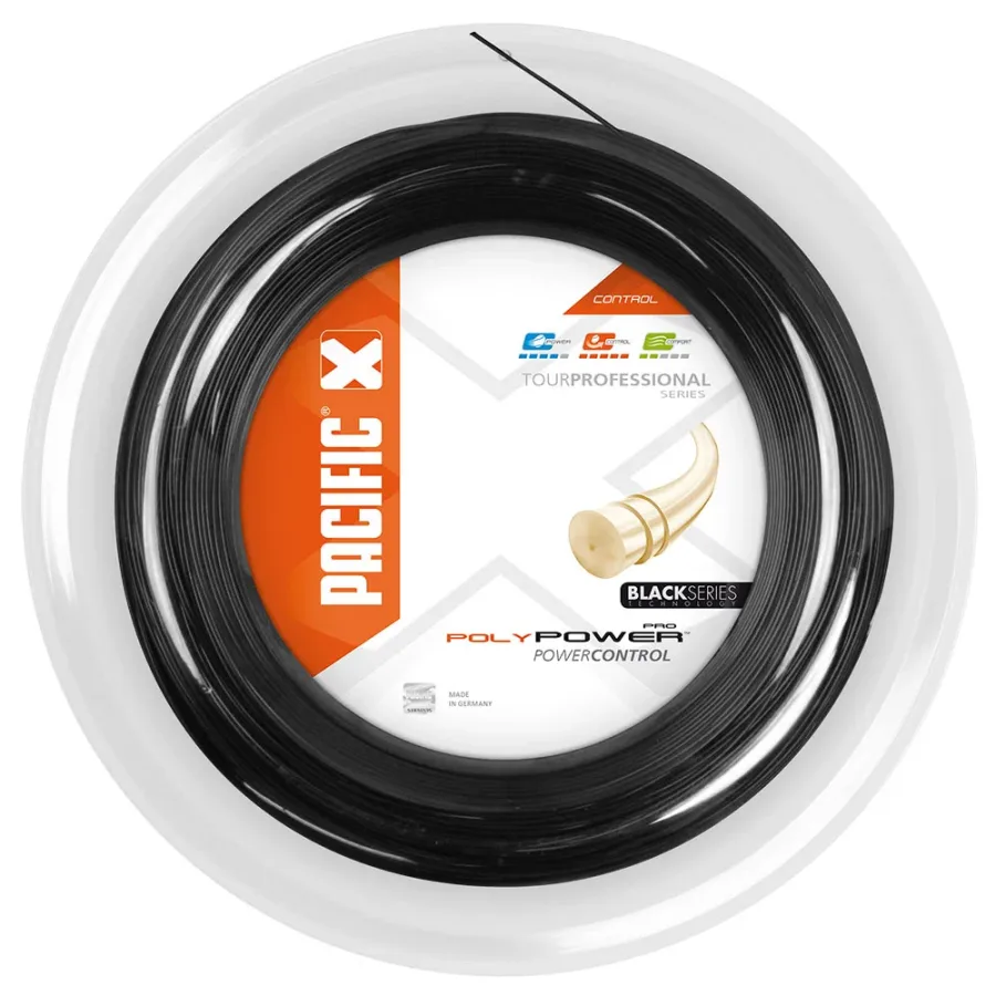 Pacific Pacific - Poly Power PRO Black Series 1,25mm/16L 200m Tennissaite schwarz