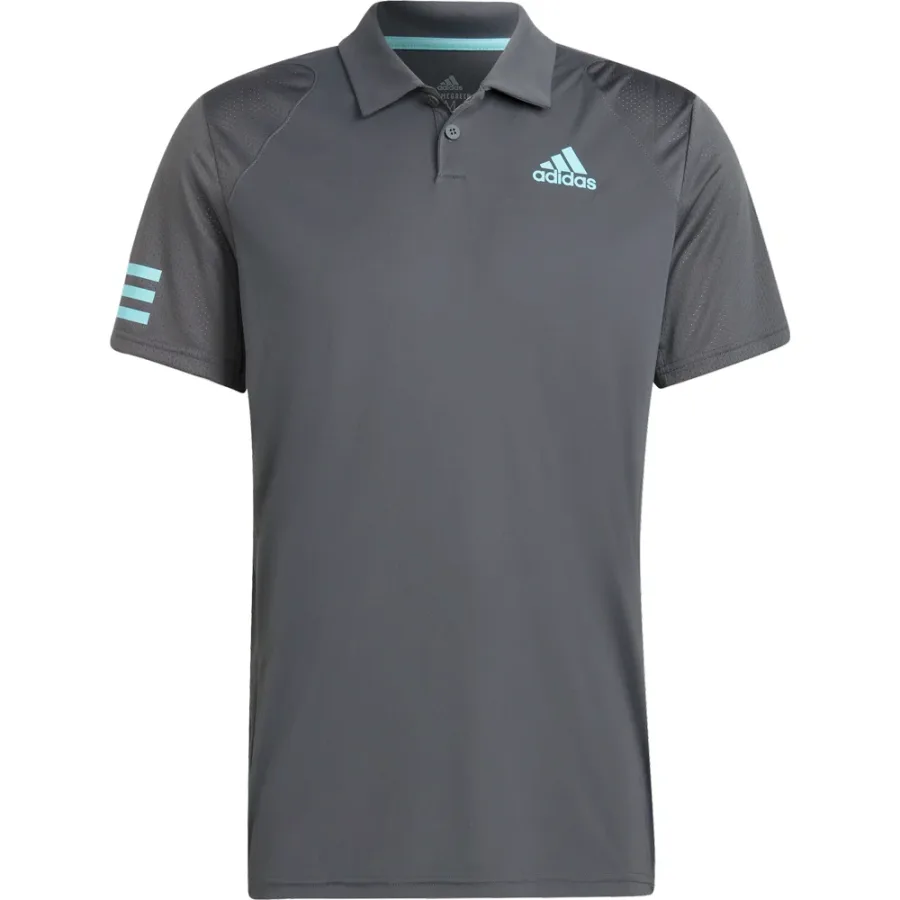 adidas adidas - Tennis Club 3-Streifen Poloshirt Herren grey six