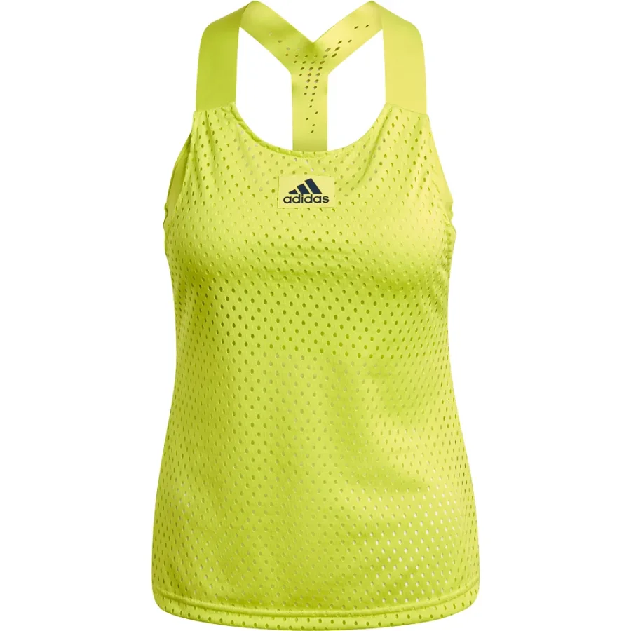 adidas adidas - HEAT.RDY Primeblue Tennis Y-Tanktop Damen acid yellow crew navy