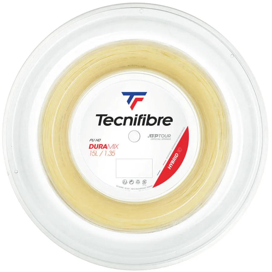 Tecnifibre Tecnifibre Multifaser Tennissaite 1,35 mm - Duramix 200 m Rolle hellgelb