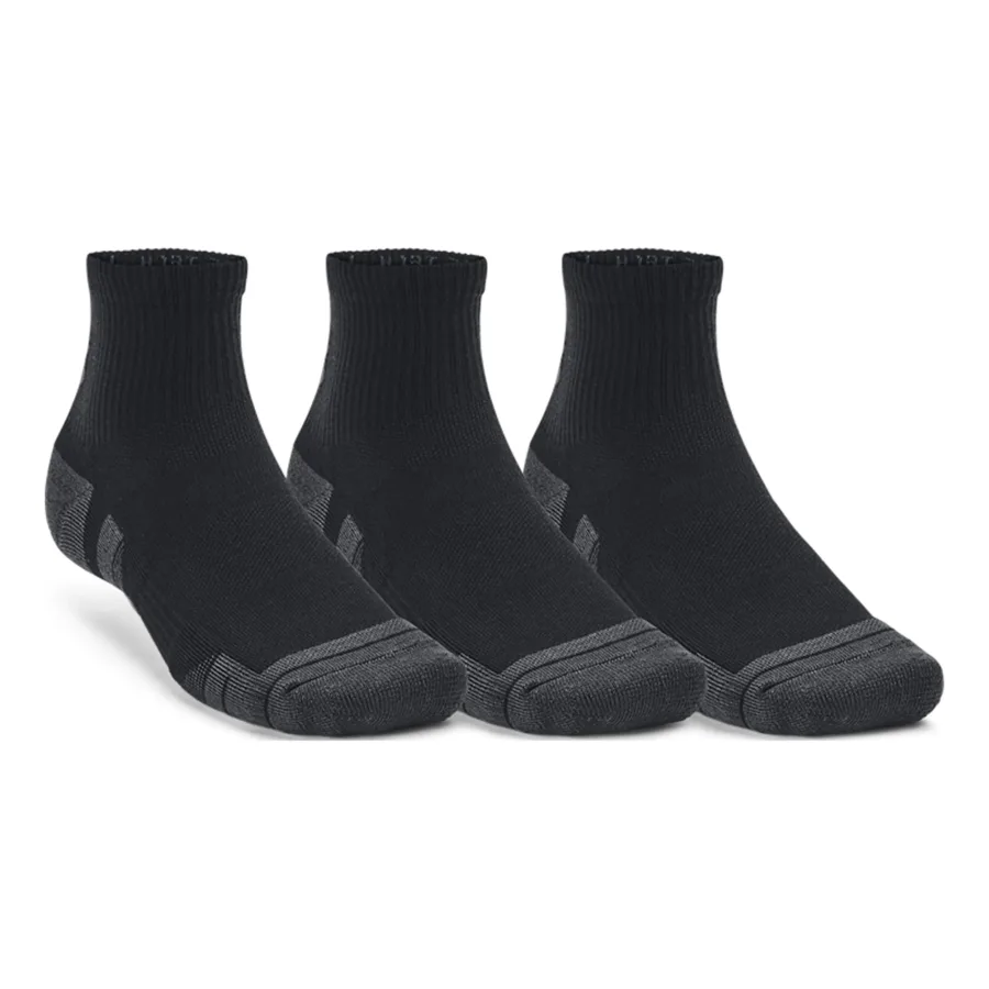 Under Armour Performance Tech Quarter Tennissocken 3er Pack-Schwarz