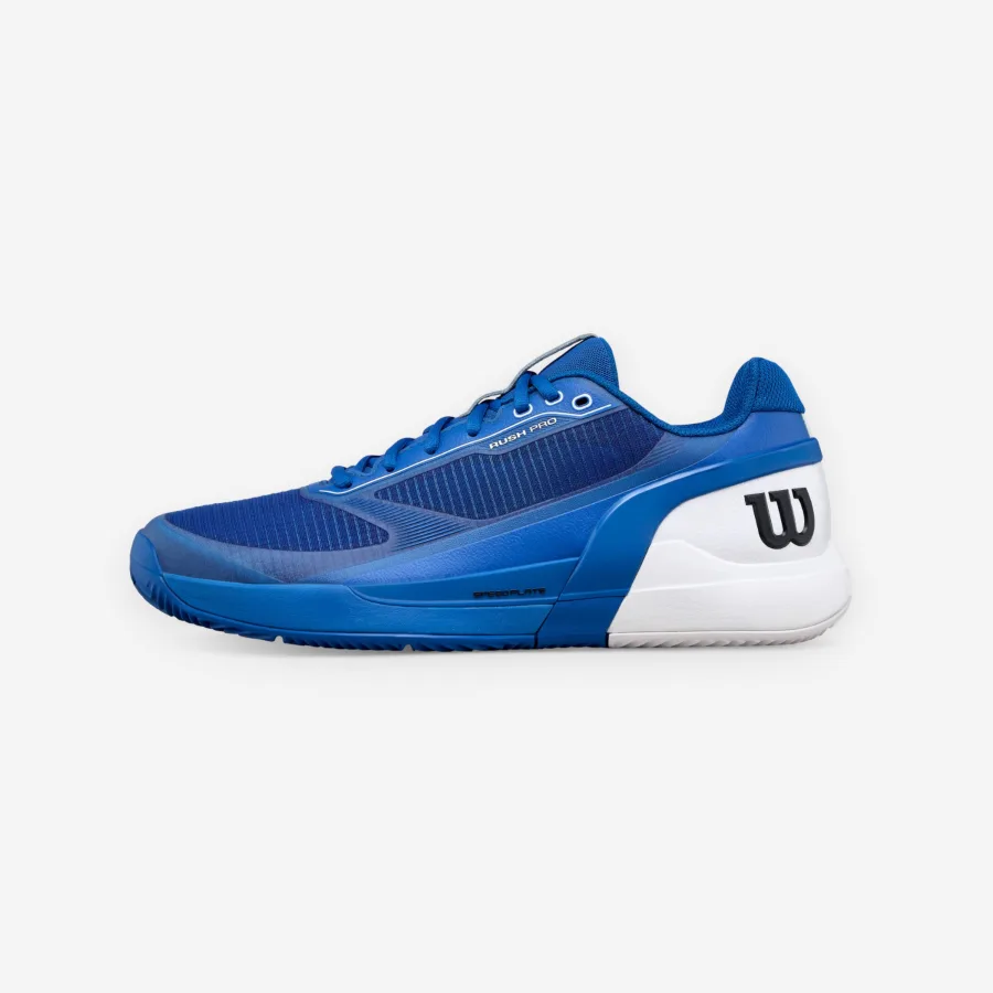 Wilson Herren Tennisschuhe Sandplatz - Rush Pro 5 blau/weiß