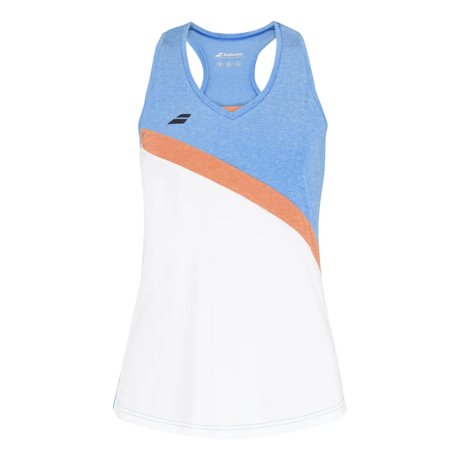 Babolat Play Tank-Top Damen-Weiß,Hellblau