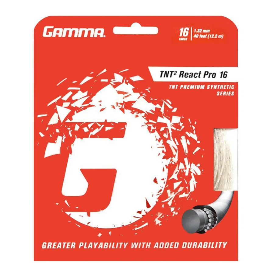 Gamma TNT² React Pro Saitenset 12,2m-Weiß