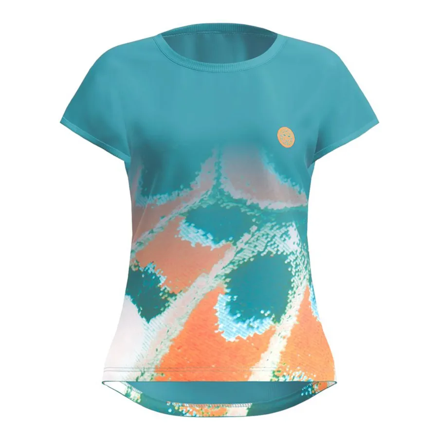 BIDI BADU Melbourne 2025 T-Shirt Damen-Petrol,Orange