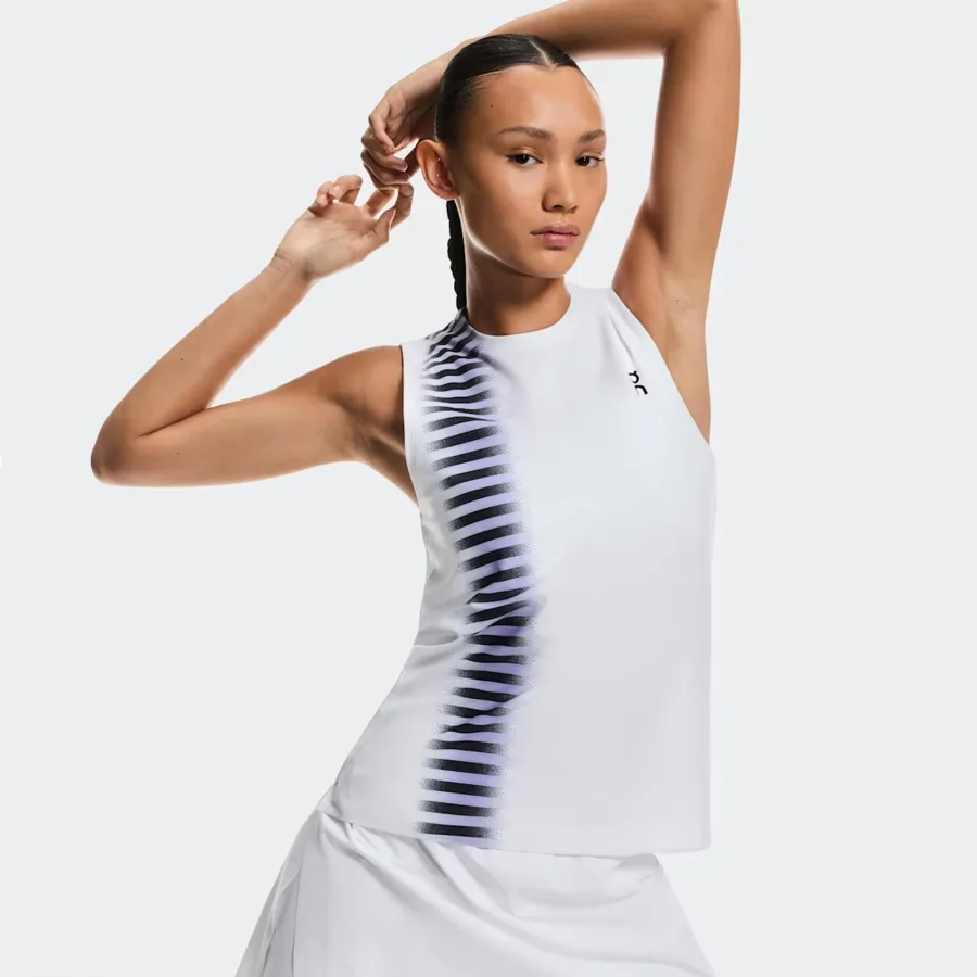 On Court Edge Tank-Top Damen - weiß, schwarz