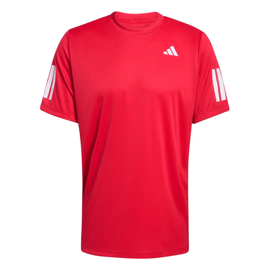 adidas Club 3Stripes T-Shirt Herren - rot, weiß