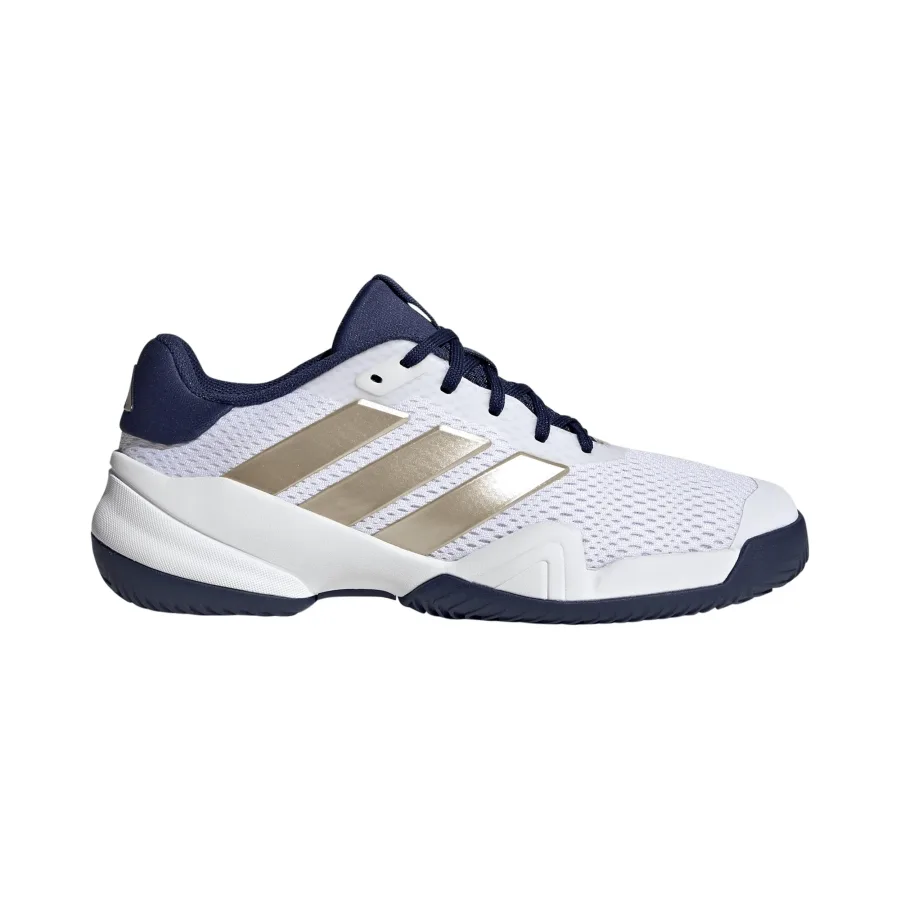 adidas Barricade Allcourtschuh Kinder - weiß, dunkelblau