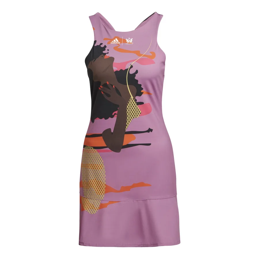 adidas New York Y Kleid Damen-Flieder,Mehrfarbig