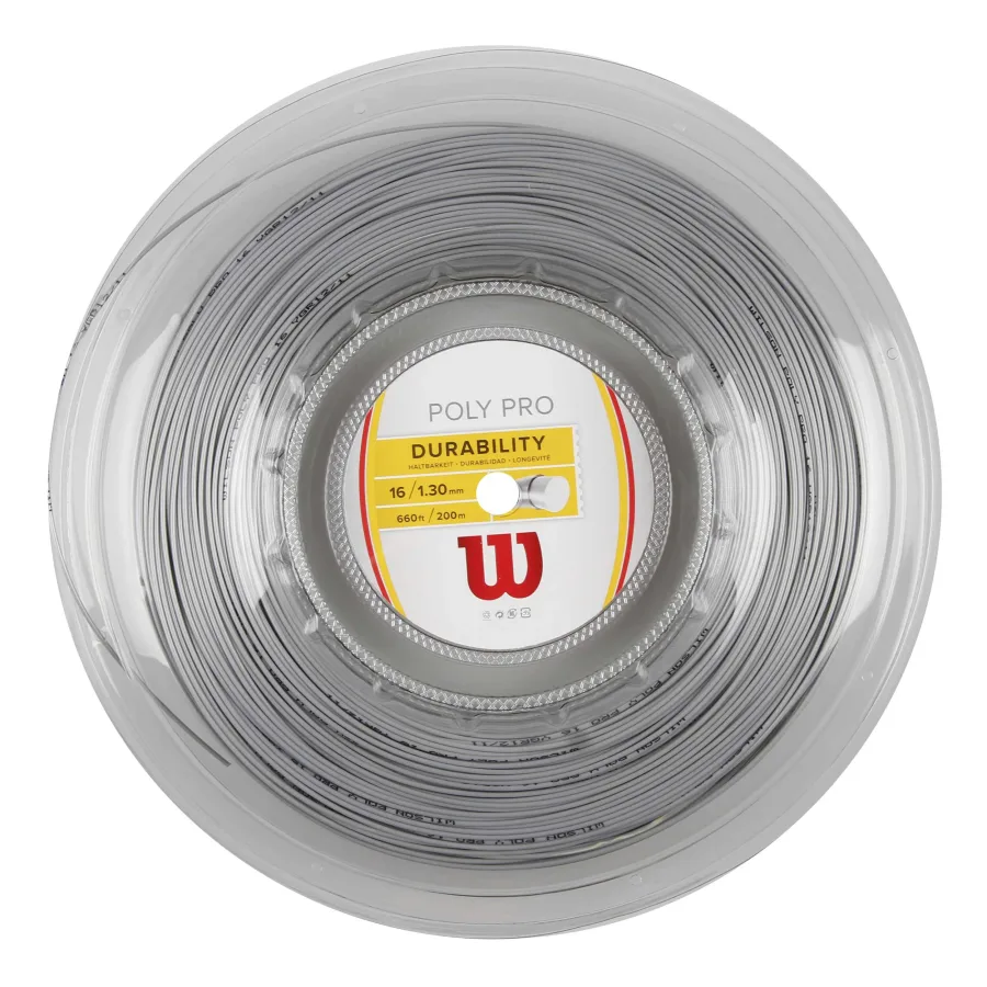 Wilson Poly Pro Saitenrolle 200m-Silber