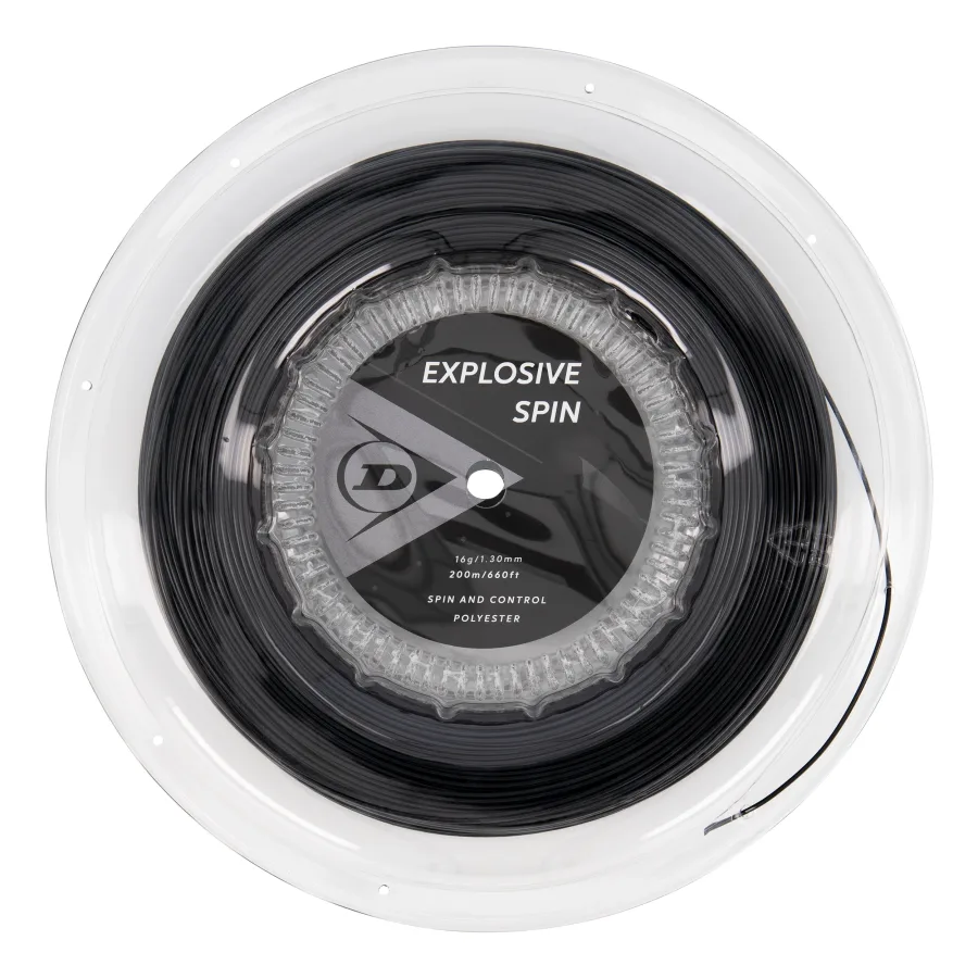 Dunlop Explosive Spin Saitenrolle 200m-Schwarz