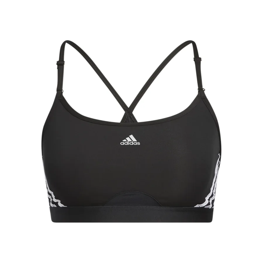 adidas Aeroreact Low-Support 3Stripes Sport-BH Damen - schwarz