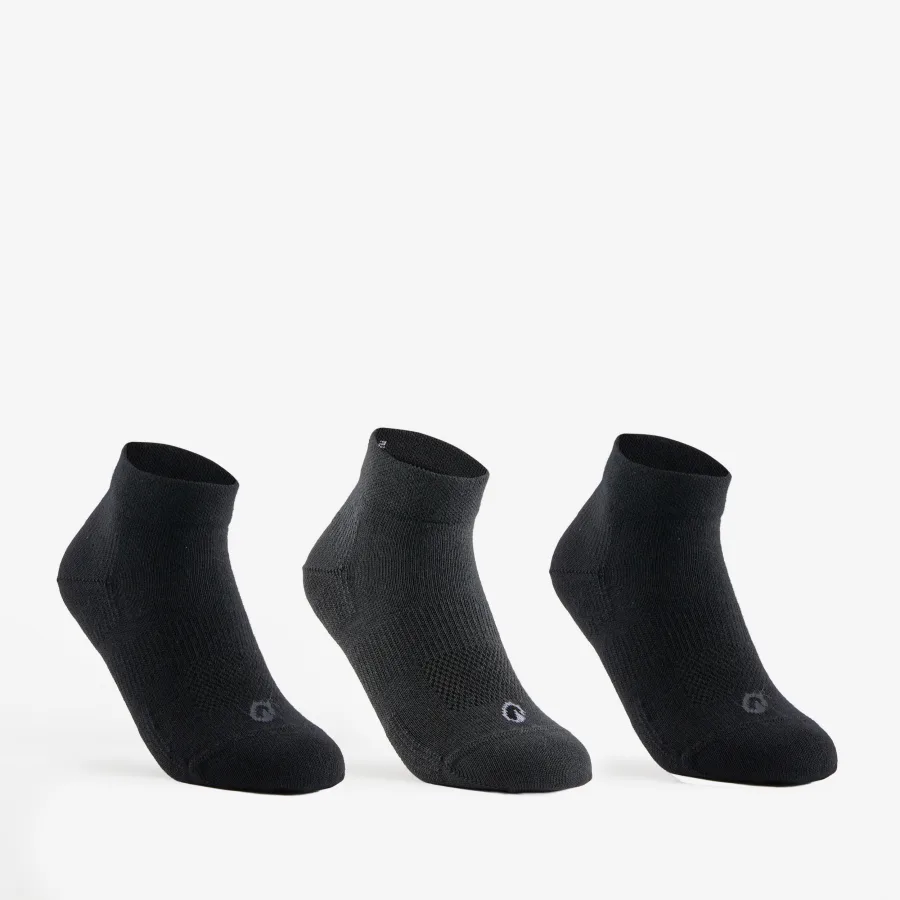 Decathlon Kinder Tennissocken Mid 3er Pack - RS 160 schwarz/grau