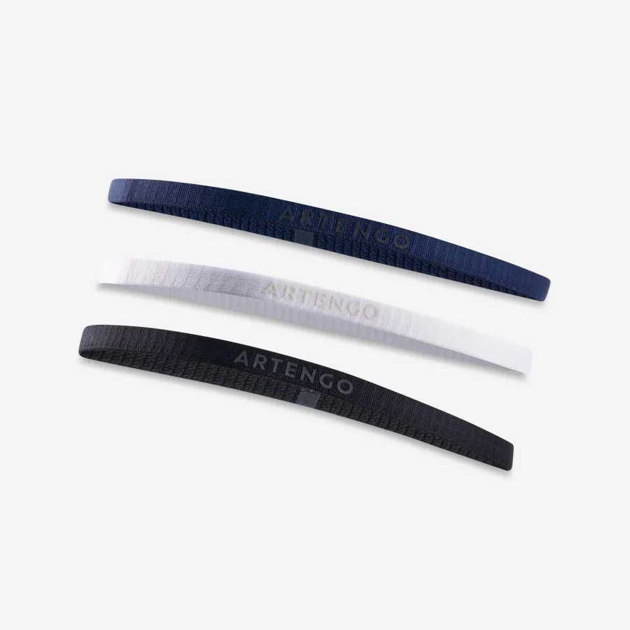 KUIKMA Tennis Haarband - 3 Stück schwarz/weiss/marineblau