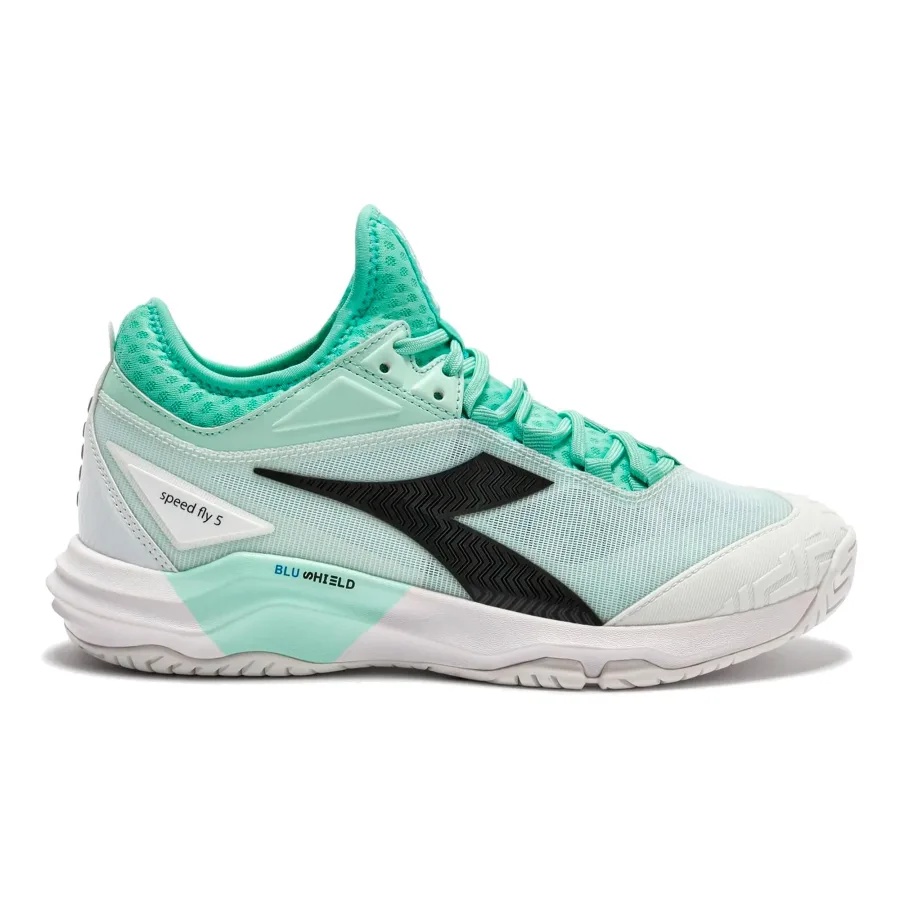 Diadora Speed Blushield Fly 5 Allcourtschuh Damen-türkis, schwarz