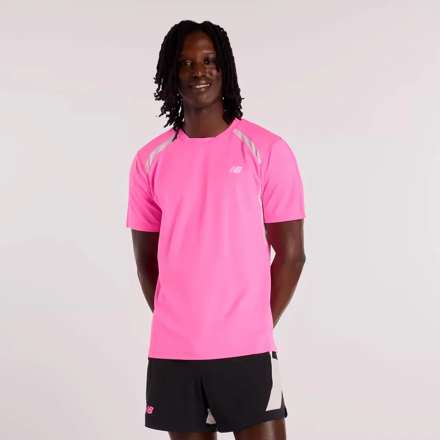 New Balance Tournament Novelty T-Shirt Herren-pink, weiß