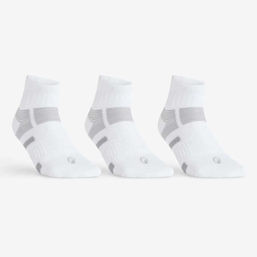 Decathlon Tennissocken Mid 3er Pack - RS560 weiß/grau