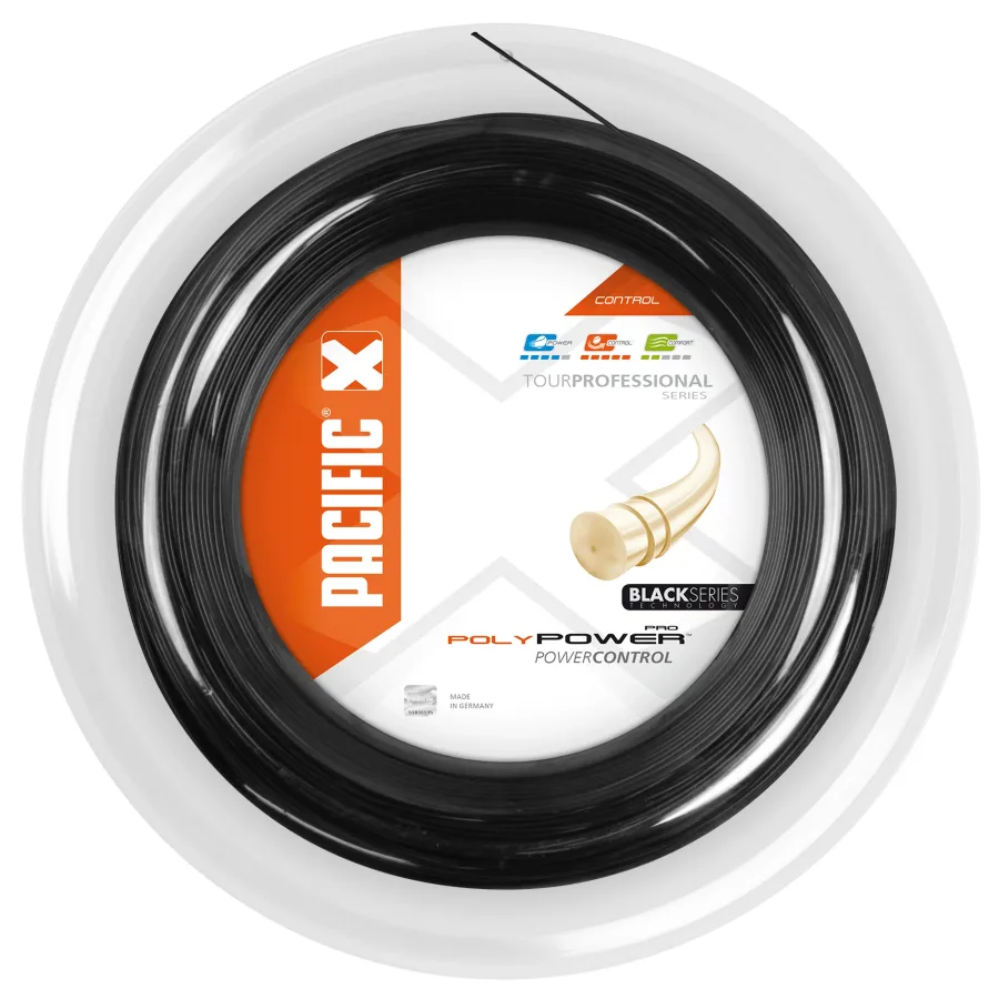 Pacific Poly Power Pro Saitenrolle 200m-Schwarz