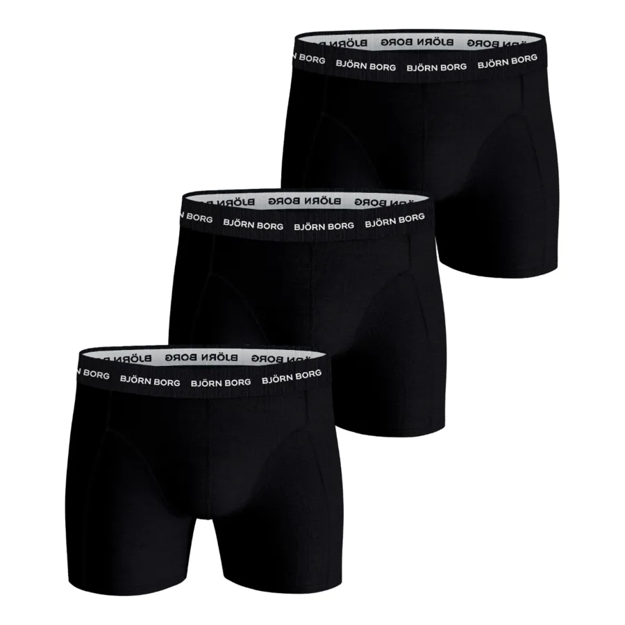 Björn Borg Cotton Stretch Boxer Short 3er Pack Herren - schwarz