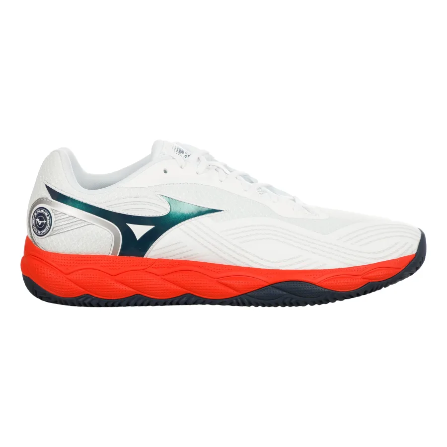Mizuno Wave Enforce Court 2 Sandplatzschuh Herren - weiß, orange