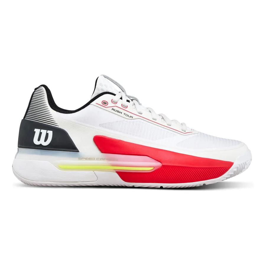 Wilson Rush Tour 5 Sandplatzschuh Herren-weiß, schwarz
