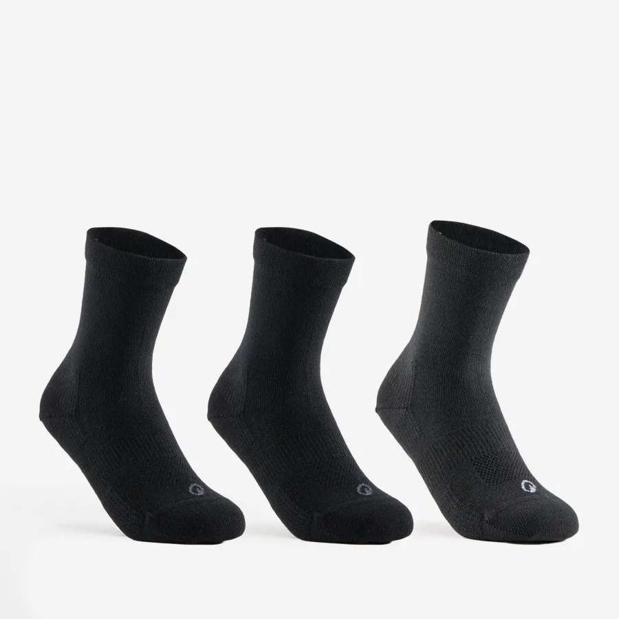 Decathlon Kinder Tennissocken High 3er Pack - RS 160 schwarz/grau
